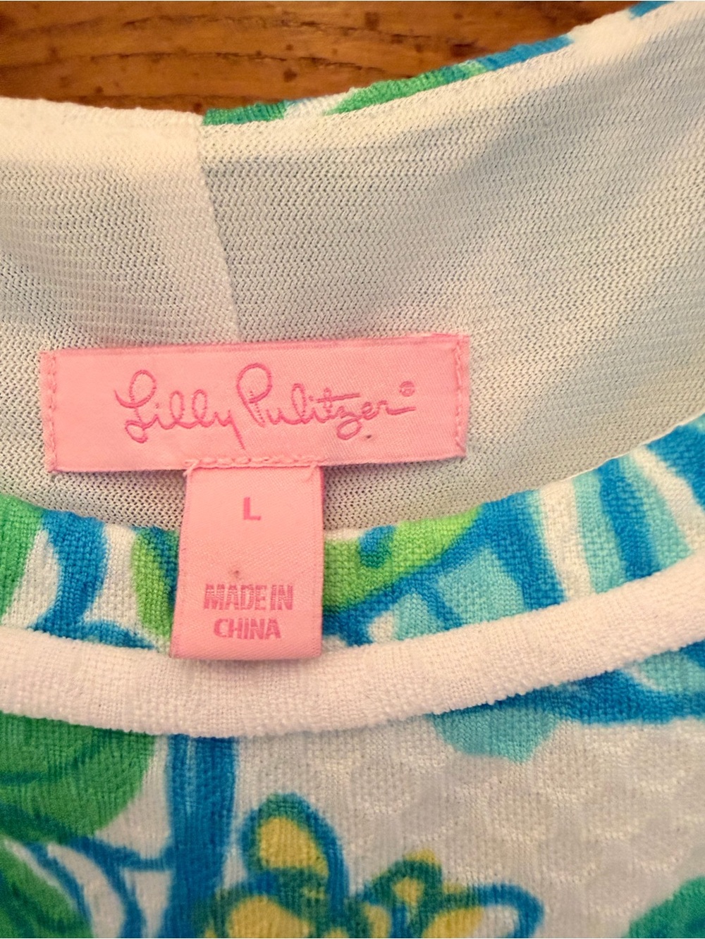 Lilly Pulitzer Blue, Green & Yellow lined Floral Tank Dress - Picture 2 of 2